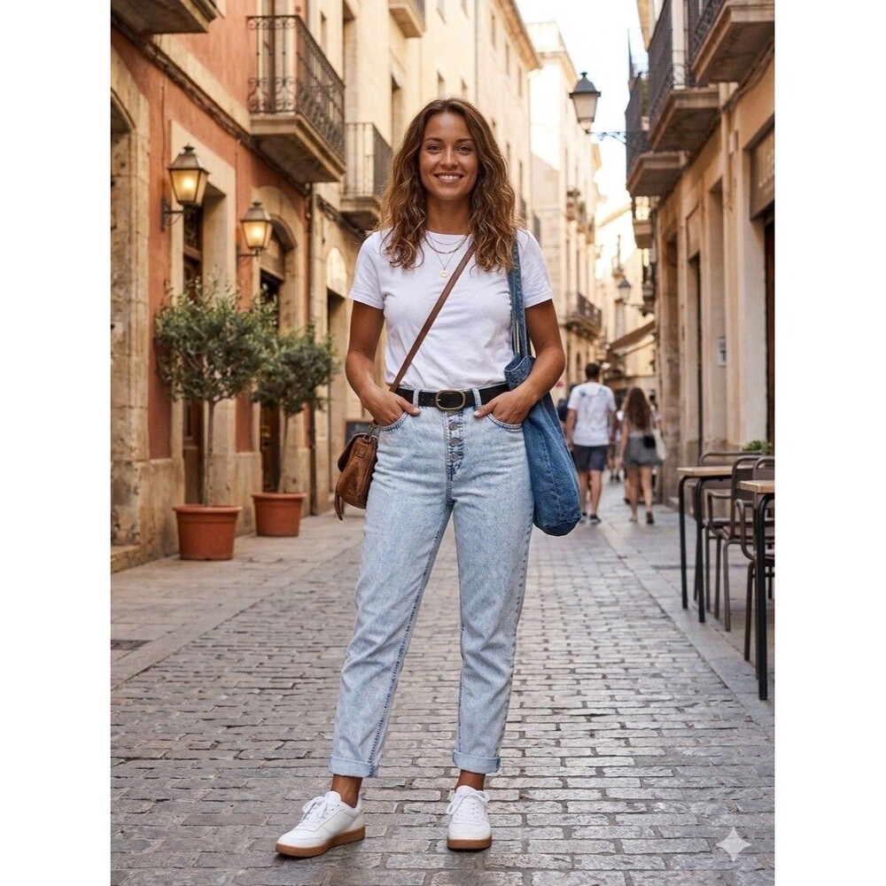 *NWT* Blue Peach Vintage Reunion High Rise Acid Wash Mom Jeans  Denim Women 5/27